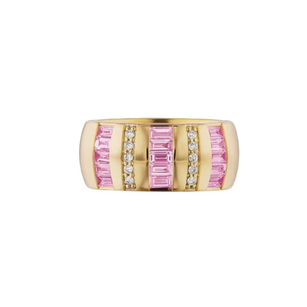 Sorellina Pink Sapphire & Diamond Tarot Baguette Ring