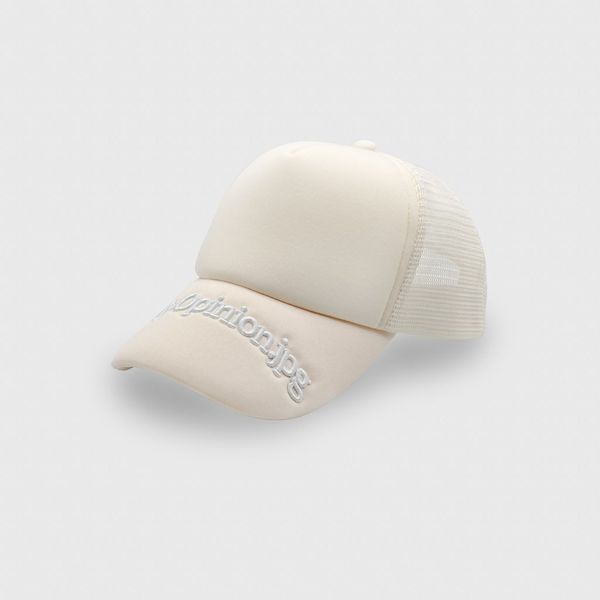 .jpg Embroidered Trucker - Cream