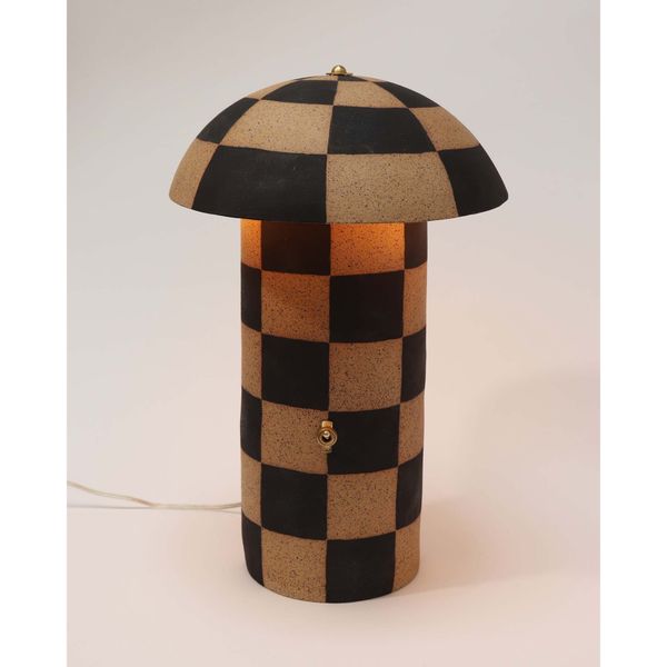 Checkered Mushroom Lamp