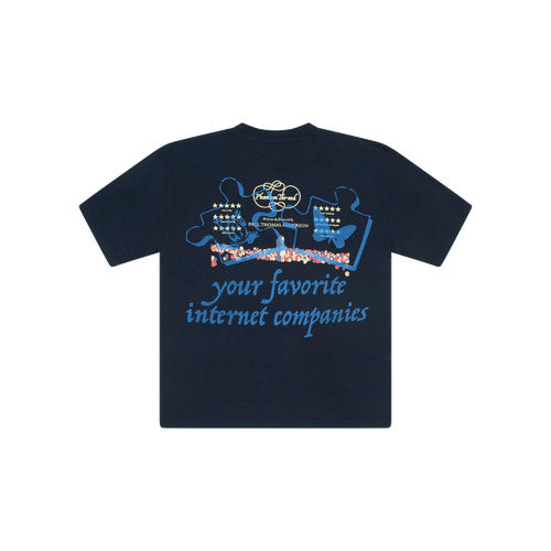 And After That x All Caps Studio Navy/Blue Phantom Thread Tee