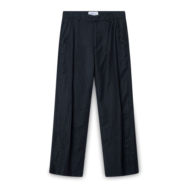 Red/Grey Pinstripe Twist Pants