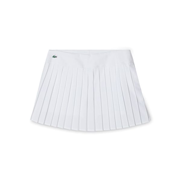 Lacoste Women's White Technical Lightweight Pleated Tennis Skirt