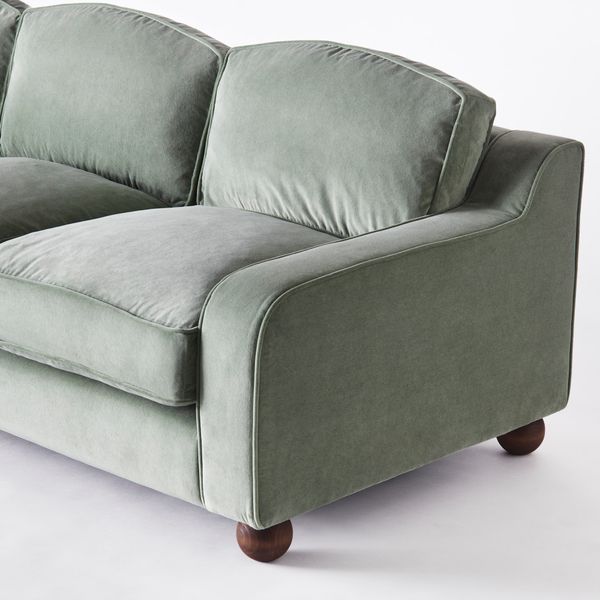 Lola Sofa Velvet Green by Edin & Lina Kjellvertz