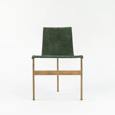 Green Suede TG-10 Sling Dining Chair by Gratz Industries, 2021