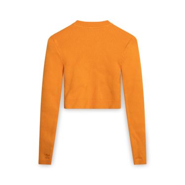 Adidas x Ivy Park Orange Cropped Knit Zip Up