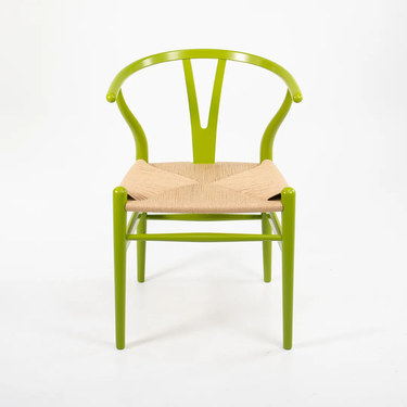 Green Wishbone Dining Chair by Hans Wegner for Carl Hansen, 2021