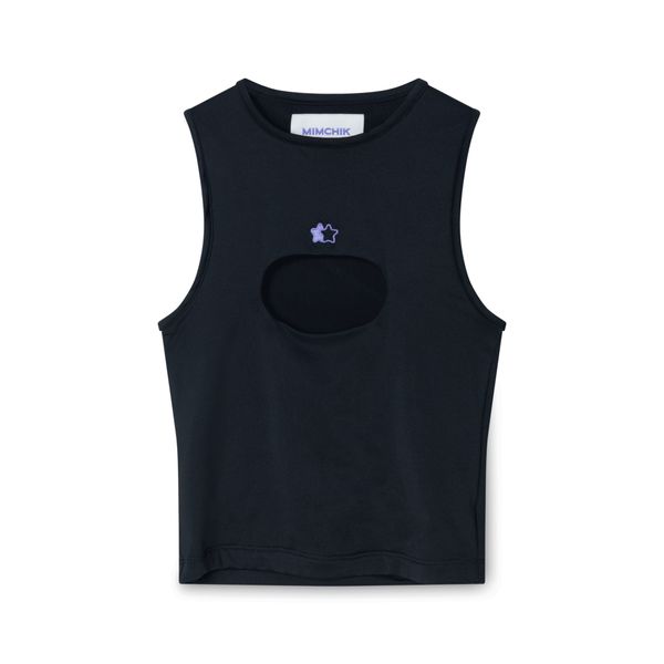 Black Cutout Tank