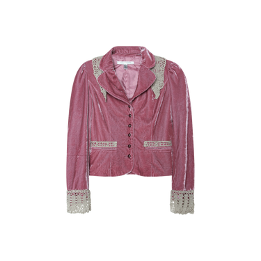 Diane von Furstenberg Pink Velvet Jacket