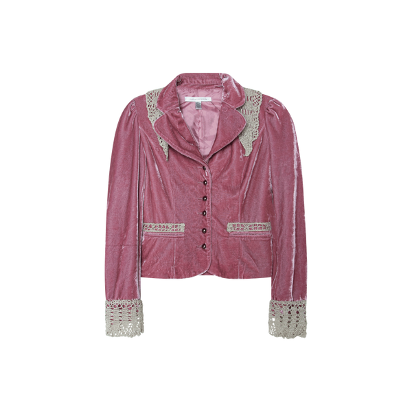 Diane von Furstenberg Pink Velvet Jacket