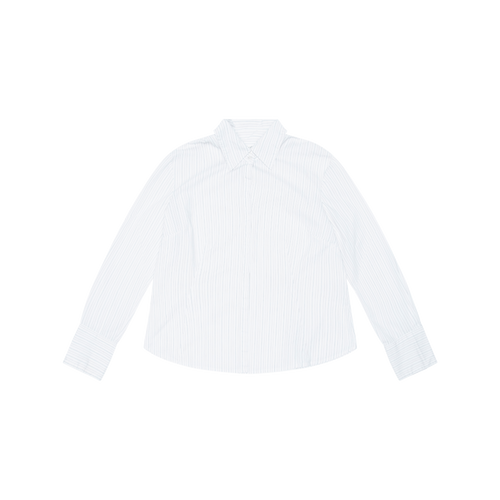 Vintage White Striped Button Up Shirt