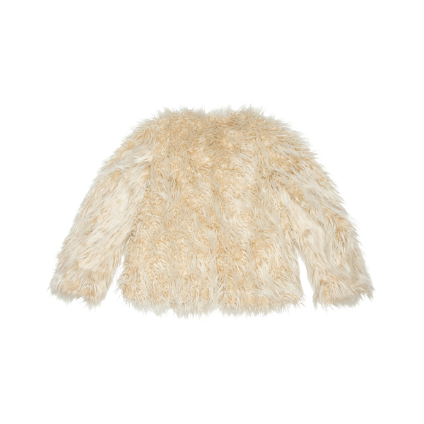 Dries Van Noten White Fur Coat