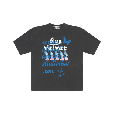 And After That x All Caps Studio Blue Velvet Tee