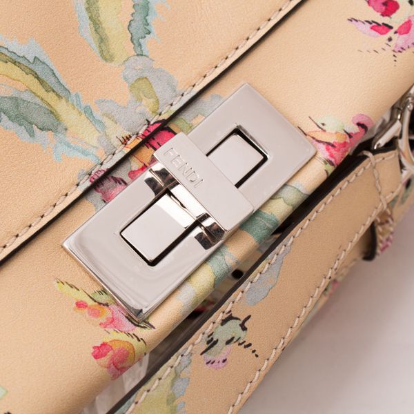 Fendi Peekaboo Medium Floral Print Tote