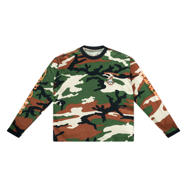 Chrome Hearts Matty Boy Caution Camouflage Thermal Shirt