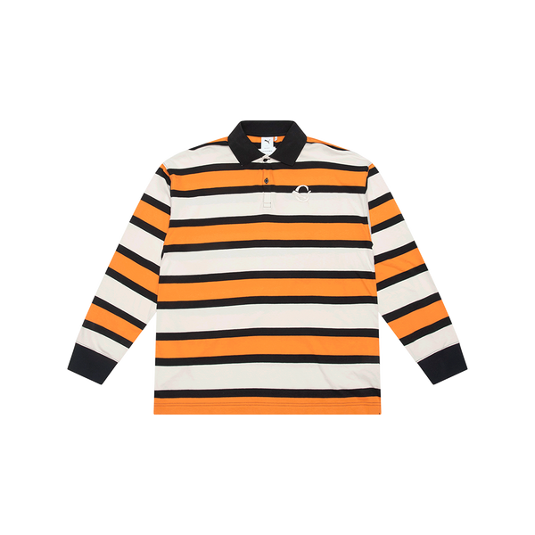 Carrots x Puma Orange Striped Long Sleeve Polo