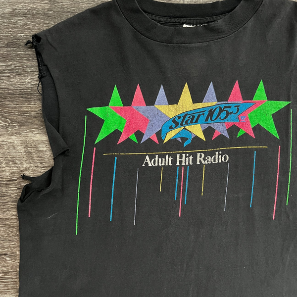 1990s Adult Hit Radio Cut-Off Single Stitch Tee