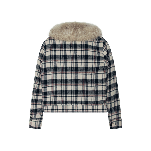 Jenni Kayne Checkered Shearling Jacket