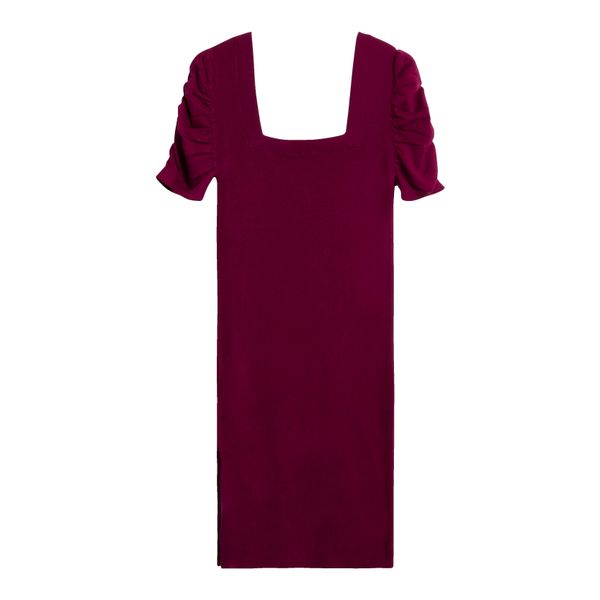 Public Habit Cindy Midi Dress in Burgundy