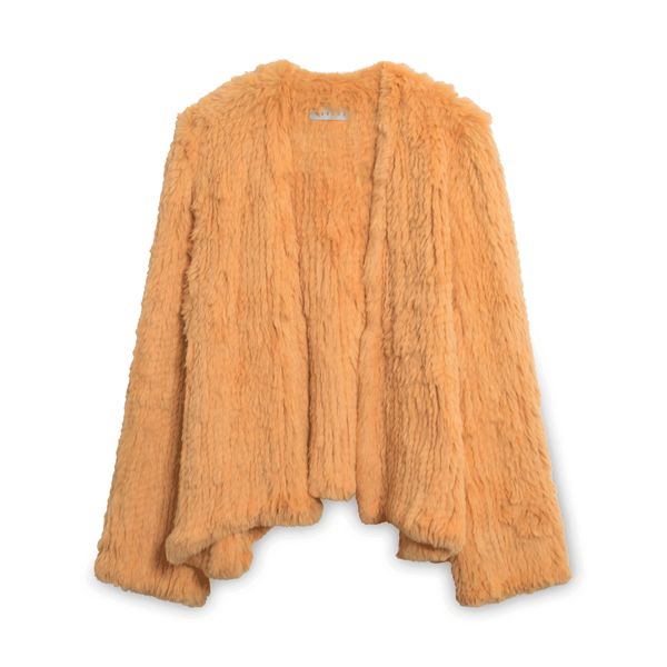 H Brand Yellow Fur Coat