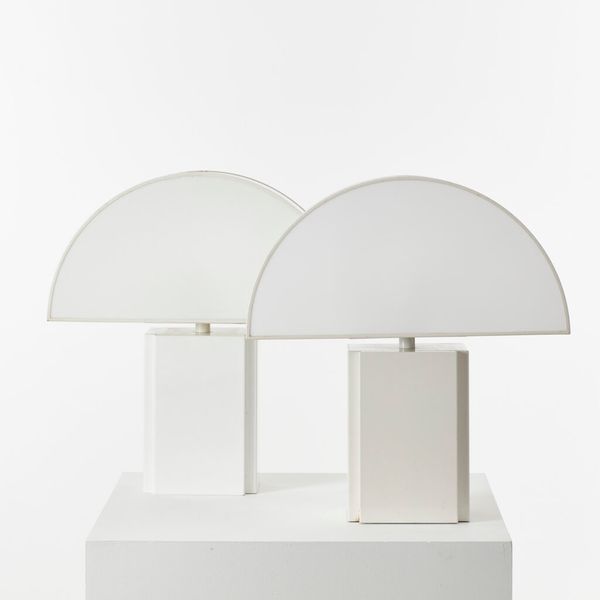 Pair of Harvey Guzzini Olympe Table Lamps ED, Italy, 1970s