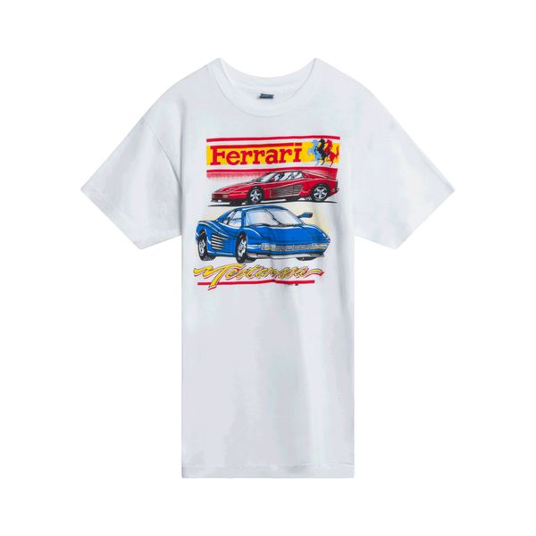 1991 Ferrari White Testarossa Tee