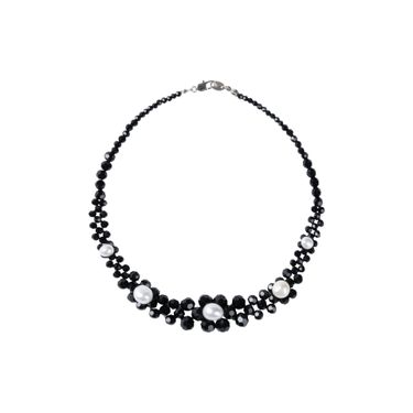 Black Beaded Baroque Pearl Necklace