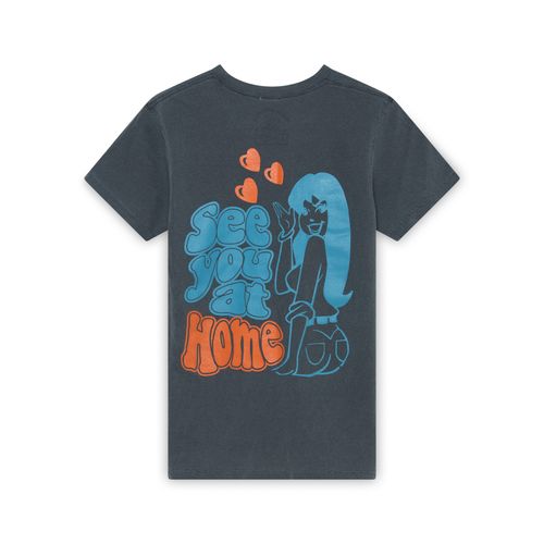 "See You At Home" Short Sleeve T-Shirt in Pepper