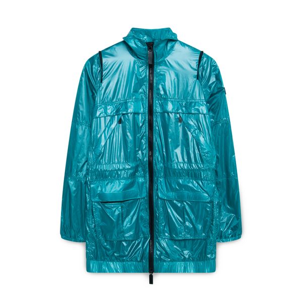 Burberry Teal Rain Coat