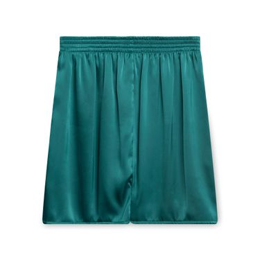 Emerald Green Satin Shorts