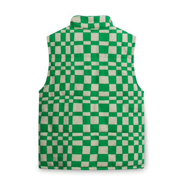 Stussy Green Checkered Puff Vest