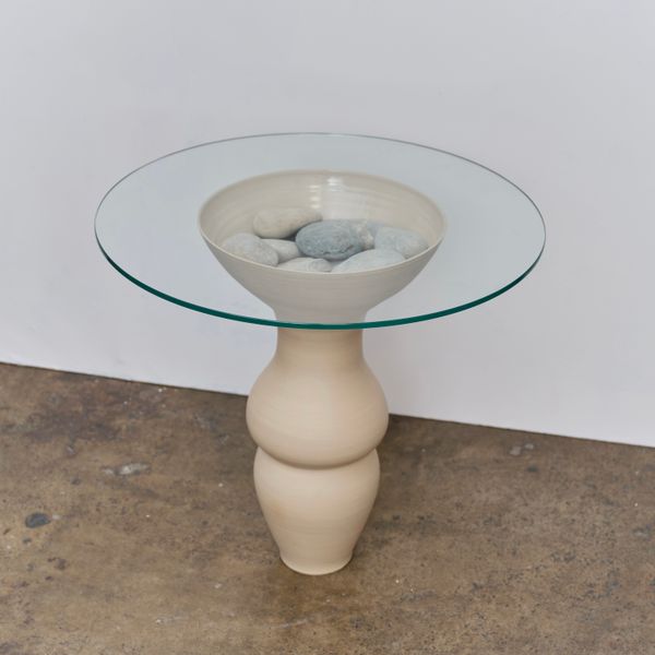 Stoneware Side Table - Wheel Thrown