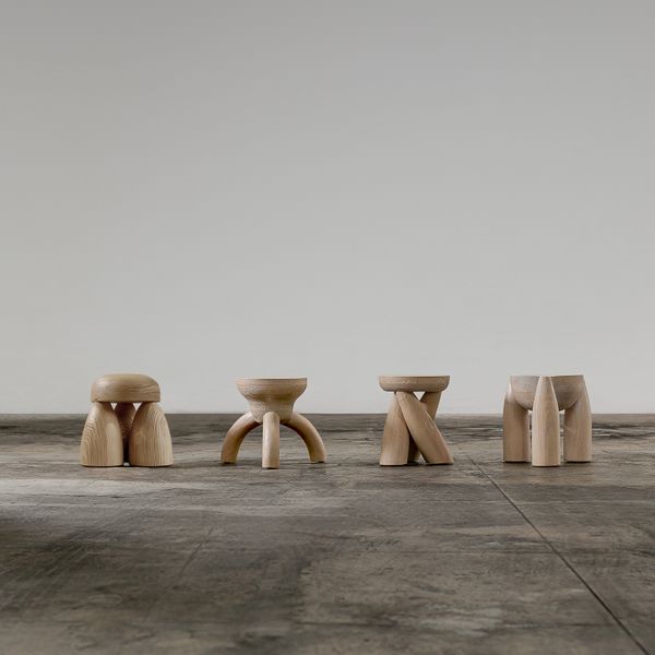 ELEMENTOS Water Stool - Sandblasted Pine