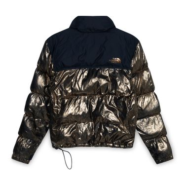 The North Face Metallic Puffer Jacket in Gold