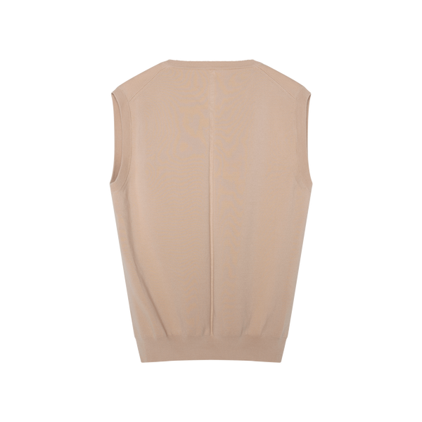 The Row Beige Cremona Sand Merino Wool Vest