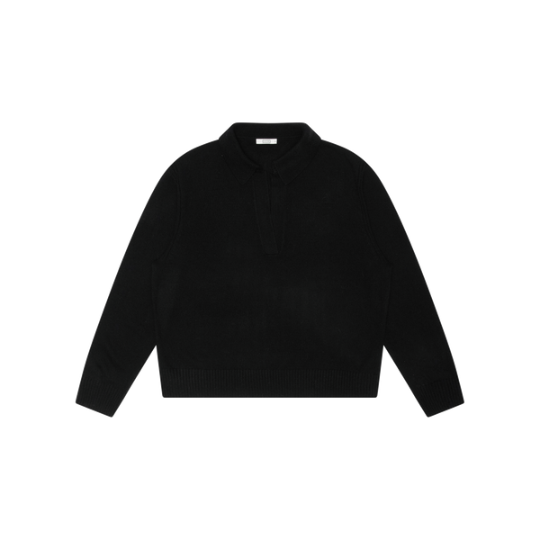 AYR Black Cashmere V-Neck Sweater