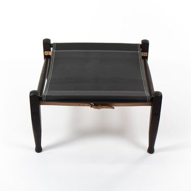 Black Safari Footstool by Kaare Klint for Carl Hansen, 2021