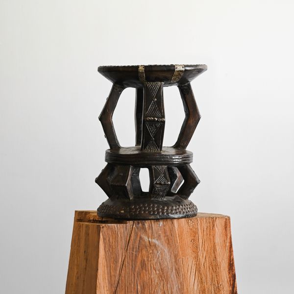 Antique Congolese Studded Stool