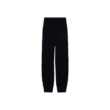 Toteme Black Cashmere Cable Knit Lounge Pants