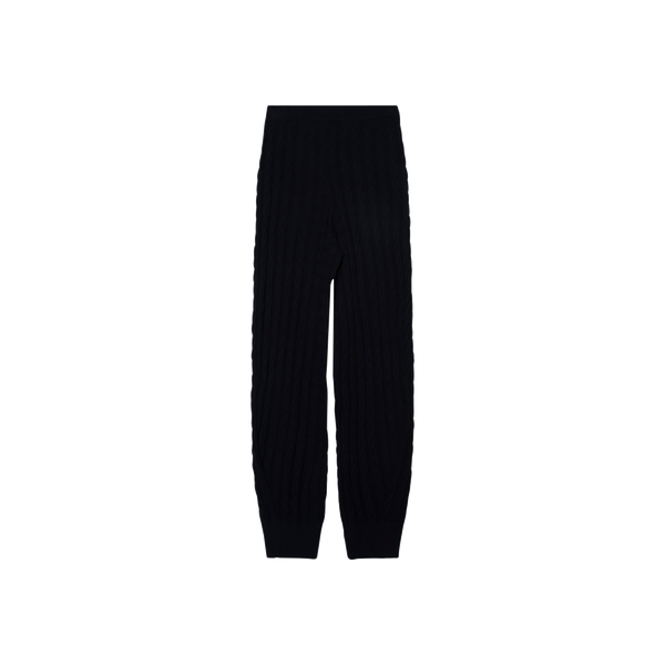 Toteme Black Cashmere Cable Knit Lounge Pants