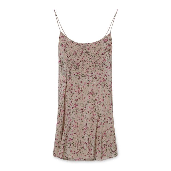 Saint Laurent Floral- Print Silk Mini Dress