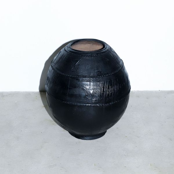 Large Black Terra Cotta Vessel by Alexander May