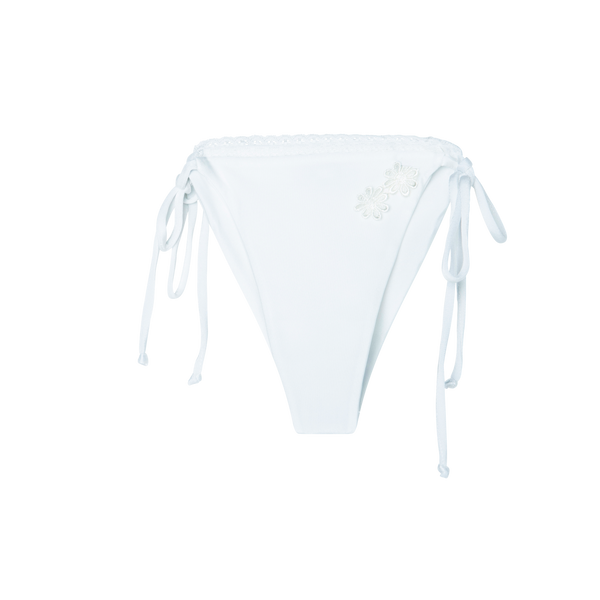 Marcia White String Bikini Bottom