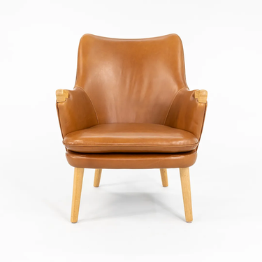 Cognac Leather Lounge Chair by Hans Wegner for Carl Hansen, 2021