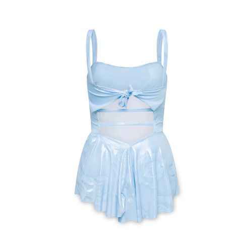 Baby Blue Spandex Mini Dress