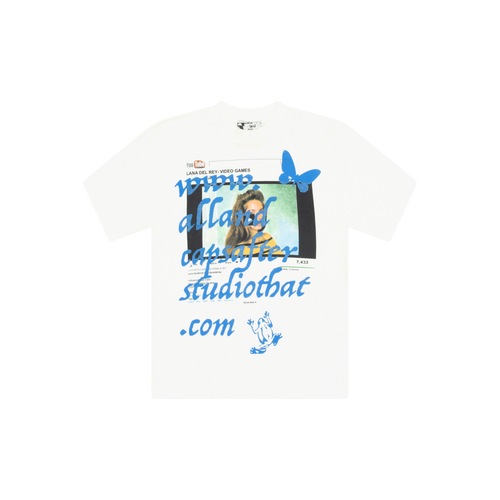 And After That x All Caps Studio White/Blue Lana Del Rey Tee