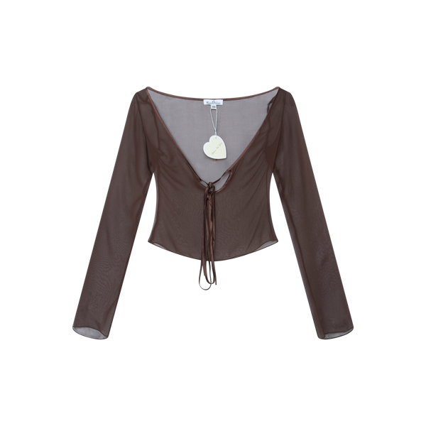 Long Sleeve Chemise in Brown