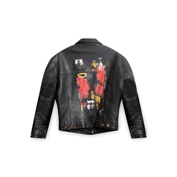 Vintage Recovered Leather Biker Jacket