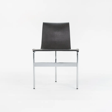 Black Speckled Leather TG-10 Sling Dining Chair by Gratz Industries, 2021