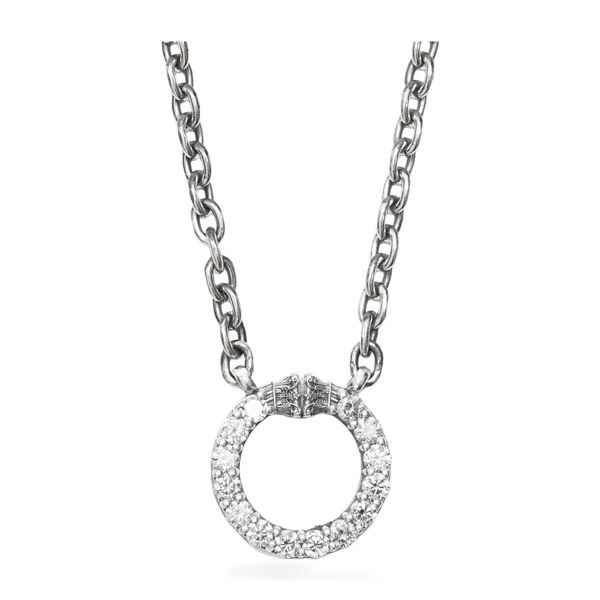 Corinthian Circle Necklace, natural diamonds