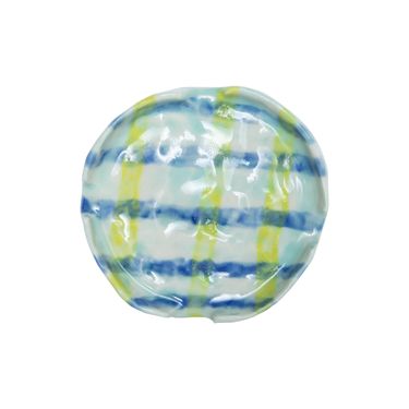 Blue and Green Plaid Ash Tray
